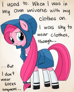 Rating: Safe Score: 0 Tags: bonnet clothed clothing e621 earth_pony english_text equid equine female feral friendship_is_magic grin hair hasbro headgear headwear horse legwear mammal my_little_pony pinkamena_(mlp) pinkie_pie_(mlp) pony ponytail raised_tail simple_background smile solo stockings tail text unknown_artist white_background User: bunchy7s