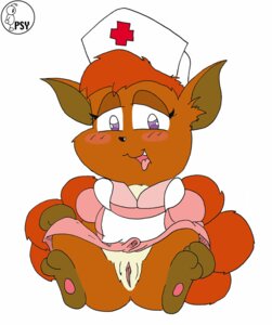 Rating: Explicit Score: 0 Tags: black_nose blush brown_fur canine clothes clothing colored cosplay female female_only feral fox front_view fur furry furry_ears furry_only furry_tail looking_at_viewer multi_tail nintendo nurse_joy_(cosplay) open_eyes open_mouth pointy_ears pokemon pokemon_(species) psyredtails purple_eyes pussy rule34 sitting solo straight_hair tail tails tongue tongue_out vulpix vulva white_background User: bunchy7s