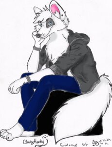Rating: Safe Score: 0 Tags: anthro biped blue_eyes bracelet canid canine canis chesta_husky clothing domestic_dog e621 eye_markings fur grey_nose husky jacket jewelry kida_howlette male mammal markings nordic_sled_dog simple_background sitting smile solo spiked_bracelet spikes spitz tail topwear white_background white_body white_fur wings_(hairstyle) User: bunchy7s