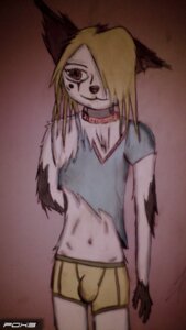 Rating: Questionable Score: 0 Tags: 9:16 absurd_res anthro black_body black_fur blonde_hair blue_clothing blue_topwear bottomwear boxer_briefs brown_eyes bulge clothing collar e621 facial_markings felid femboy fur gloves_(marking) hair head_markings hi_res long_hair male mammal markings poxs shirt skinny smile solo topwear torn_clothing torn_topwear traditional_media_(artwork) unavailable_at_source underwear white_body white_fur white_mist yellow_bottomwear yellow_clothing User: bunchy7s