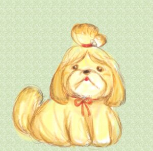 Rating: Safe Score: 0 Tags: a6kuside ambiguous_gender animal_crossing brown_eyes canid canine canis container cup domestic_dog e621 feral feralized front_view fur green_background isabelle_(animal_crossing) long_ears looking_at_viewer mammal nintendo nude ribbons shih_tzu simple_background solo tail tea_cup textured_background toy_dog yellow_body yellow_fur User: bunchy7s