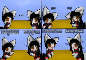 Rating: Questionable Score: 0 Tags: anthro black_hair blush brown_eyes container cup dialogue duo e621 english_text female furniture hair male neronova table text User: bunchy7s