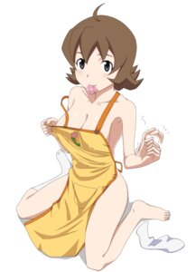 Rating: Explicit Score: 0 Tags: 1girls apron bare_shoulders blush breasts brown_eyes cleavage condom danball_senki female kneeling looking_at_viewer milf mouth_hold naked_apron nipples nude ribonzu rule34 short_hair smile socks solo strap_slip toes white_legwear User: bunchy7s