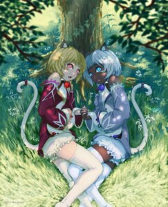 Rating: Safe Score: 0 Tags: animal_humanoid blonde_hair cat_humanoid clothing detailed detailed_background duo e621 felid felid_humanoid feline feline_humanoid female grass hair hi_res high-angle_view humanoid legwear looking_at_viewer lying macchiato mammal mammal_humanoid nature outside plant stockings tail toony tree white_hair wood User: bunchy7s