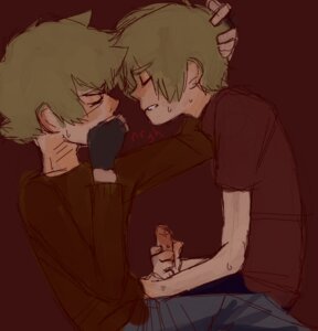 Rating: Explicit Score: 0 Tags: 2boys blonde_hair closed_eyes clothing covering_mouth dave_strider erection fingerless_gloves gay homestuck male male_only masturbation ms_paint_adventures pancakestein penis red_background rule34 selfcest short_hair source_request uncensored white_skin User: bunchy7s