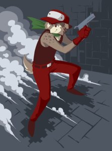 Rating: Safe Score: 0 Tags: 2010 analon_(artist) anthro bottomwear canid canine cave_story clothed clothing e621 fully_clothed gun hat headgear headwear holding_gun holding_object holding_ranged_weapon holding_weapon male mammal pants quote_(cave_story) ranged_weapon shirt solo tank_top topwear weapon User: bunchy7s