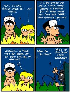 Rating: Explicit Score: 0 Tags: 3boys bondage comic foxtrot_(comic) jason_fox male male_only newspaper_comic_strip nipples nude peter_fox roger_fox rule34 text User: bunchy7s