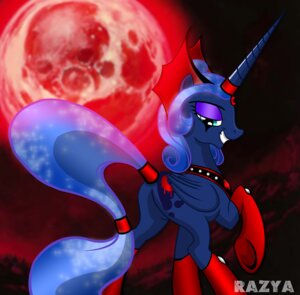 Rating: Safe Score: 0 Tags: 2014 alternate_hairstyle blue_body blue_eyes blue_fur blue_hair clothing cutie_mark e621 equid equine evil_luna_(idw) eyeshadow feathered_wings feathers female friendship_is_magic fur hair hasbro hooves horn idw_publishing jewelry legwear looking_at_viewer looking_back makeup mammal moon my_little_pony my_little_pony_(idw) mythological_creature mythological_equine mythology necklace princess_luna_(mlp) razya red_moon smile solo standing stockings tail tail_wraps teeth underhoof winged_unicorn wings wraps User: bunchy7s