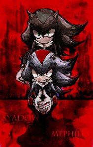 Rating: Safe Score: 0 Tags: anthro big_eyes big_head black_body black_fur black_hair black_nose character_name clothed clothing duo e621 eulipotyphlan front_view frown fur gloves green_eyes hair handwear hedgehog interlocked_fingers looking_at_viewer male mammal mephiles_the_dark mostly_nude red_background red_eyes sega shadow_the_hedgehog simple_background sonic_the_hedgehog_(series) text toony urahyu User: bunchy7s