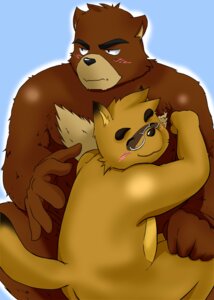 Rating: Questionable Score: 0 Tags: 2012 5gomashio anthro bear biceps black_bear blush butt canid canine duo e621 eyewear fur glasses hi_res hug juuichi_mikazuki kounosuke_kuri larger_male male male/male mammal moon_bear morenatsu muscular nude raccoon_dog size_difference slightly_chubby smaller_male tanuki ursine User: bunchy7s