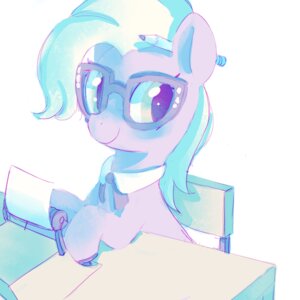 Rating: Safe Score: 0 Tags: 1:1 2014 blonde_hair chair desk e621 equid equine eyewear female fur furniture glasses hair hasbro horse mammal mewball my_little_pony pencil_(object) pink_body pink_fur pony registration_pony_(mlp) sitting smile solo table typewriter yellow_eyes User: bunchy7s