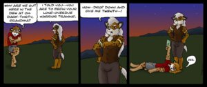 Rating: Safe Score: 0 Tags: anthro armband better_version_at_source blonde_hair carry-on clothed clothing comic digital_media_(artwork) duo e621 english_text eyes_closed female fur grandchild_(lore) granddaughter_(lore) grandmother_(lore) grandmother_and_grandchild_(lore) grandmother_and_granddaughter_(lore) grandparent_(lore) grandparent_and_grandchild_(lore) hair hands_on_hips humor hyena jewelry kathy_garrison kathy_grrsn_(carry-on) mama_fisi_(carry-on) mammal markings misunderstanding morning necklace outside pose pun shaking shivering sky sleeping snoring spots spotted_body spotted_fur spotted_hyena star starry_sky sunrise tail tail_tuft text tuft unavailable_at_source white_hair User: bunchy7s