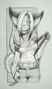 Rating: Questionable Score: 0 Tags: 2005 annie_(jeso) anthro belt bottomwear breasts canid canine canis chest_tuft clothing collar e621 ear_piercing electronics female fur greyscale jesonite long_sleeves mammal monochrome navel navel_piercing navel_ring piercing portable_music_player ring_piercing shorts sketch solo straps tail tuft underwear wide_hips wolf User: bunchy7s