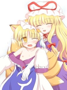 Rating: Explicit Score: 0 Tags: female flat_chest hat long_hair nude ran_yakumo ribbon ribbons rule34 ry short_hair touhou yukari_yakumo User: bunchy7s