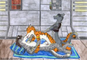 Rating: Explicit Score: 0 Tags: 2011 anal anal_penetration anthro anthro_on_anthro bisexual bisexual_sandwich breasts claws copyright_symbol domestic_cat e621 erection eyes_closed felid feline felis female french_kissing from_behind_position futuristic genitals group group_sex kissing konu_eikuku_hentaru leopard leopard_spots letigre male male/female male/male male_penetrated male_penetrating male_penetrating_male mammal marker_(artwork) natasha_(letigre) nude pantherine paws penetration penis ring sandwich_position science_fiction sex snow_leopard spots spread_legs spreading stripes symbol tail threesome tiger tongue traditional_media_(artwork) trio vaginal vaginal_penetration vehicle vulva User: bunchy7s