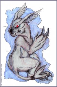 Rating: Safe Score: 0 Tags: 2011 accessory bandai_namco blue_background blue_border border claws digimon digimon_(species) e621 fangs felid fur furgonomics gazimon grey_body grey_fur heart_symbol jewelry male mammal pupils red_eyes ring simple_background slit_pupils so-lovelorn solo tail tail_accessory tail_jewelry tail_ring teeth whiskers User: bunchy7s
