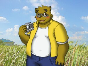 Rating: Safe Score: 0 Tags: 2011 4:3 anthro blush bottomwear camera canid canine clothed clothing detailed_background e621 eyebrows eyewear fully_clothed glasses holding_camera holding_object kounosuke_kuri male mammal morenatsu open_mouth outside pants raccoon_dog scenery shinoda_hamazaki shirt sky slightly_chubby solo tank_top tanuki topwear User: bunchy7s