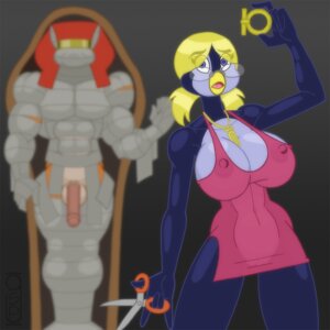 Rating: Explicit Score: 0 Tags: 1:1 5_fingers accessory anthro areola avian beak big_breasts bird blonde_hair blue_eyes breasts clothing cock_ring digital_media_(artwork) duo e621 eyebrows eyelashes eyewear female fingers genitals glasses greg_panovich hair half-erect humanoid_genitalia humanoid_penis jewelry male mummy necklace nekkie_niceburgs nipples non-mammal_breasts non-mammal_nipples penguin penis penis_accessory penis_jewelry rammit scissors undead vulva watermark User: bunchy7s