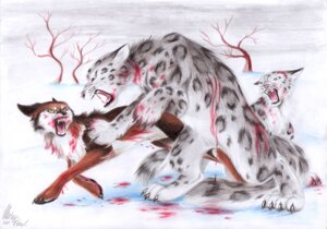 Rating: Questionable Score: 0 Tags: ambiguous_gender battle blood bodily_fluids canid canine canis domestic_cat e621 fantasyisland felid feline felis feral fight gore group leopard mammal open_mouth outside pantherine snow snow_leopard wolf wounded yunaki User: bunchy7s