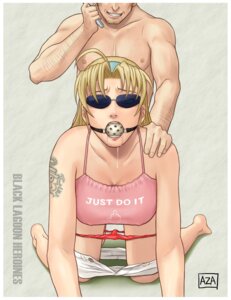 Rating: Explicit Score: 0 Tags: ahoge all_fours azasuke ball_gag black_lagoon blonde_hair blue-tinted_eyewear doggy_style drooling eda erect_nipples gag gagged hairband hairy hairy_male highres long_hair male nipples open_mouth panties panty_pull rule34 saliva sex shorts sunglasses tank_top tattoo tinted_eyewear underwear User: bunchy7s