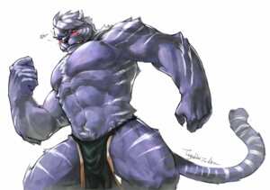 Rating: Safe Score: 0 Tags: abs anthro biceps big_muscles biped blush bottomwear bulge chest_tuft clothed clothing e621 felid flexing fur hair loincloth male mammal markings muscular muscular_anthro muscular_male orange_eyes pantherine pecs pose purple_body purple_fur simple_background solo standing stripes tail tiger tigerdai topless tuft underwear white_background white_body white_fur white_hair User: bunchy7s