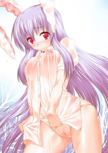 Rating: Questionable Score: 0 Tags: 1girls animal_ear blush bottomless breasts bunny_ear buxk cameltoe erect_nipples female highres huge_breasts long_hair necktie nipples no_pants panties purple_hair pussy red_eyes reisen_udongein_inaba rule34 see-through shirt solo suzume_inui touhou underwear wet wet_panties white_shirt User: bunchy7s