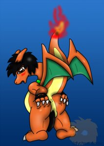 Rating: Explicit Score: 0 Tags: anus ass back_view black_hair blush charizard claws color fire hair male male_only nintendo nude pokemon pokemon_(species) raised_tail rule34 solo tagme tail tail_fire wings User: bunchy7s