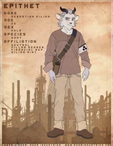 Rating: Safe Score: 0 Tags: 2008 anthro bovid brown_eyes caprine e621 english_text epithet fur goat grey_hair hair horn j_axer male mammal messenger_bag short_hair solo text url white_body white_fur User: bunchy7s