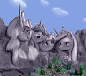 Rating: Safe Score: 0 Tags: 2013 cloud crown digital_media_(artwork) e621 equid equine female feral friendship_is_magic frist44 group hair hasbro headgear horn long_hair mammal mount_rushmore mountain my_little_pony mythological_creature mythological_equine mythology outside parody plant princess_cadance_(mlp) princess_celestia_(mlp) princess_luna_(mlp) royalty sculpture sky tree twilight_sparkle_(mlp) unicorn User: bunchy7s