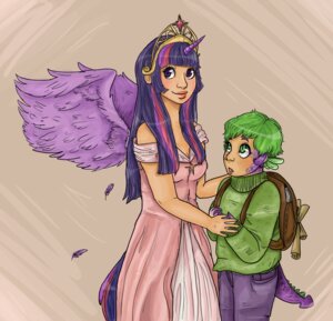 Rating: Safe Score: 0 Tags: 2013 alternate_species backpack breasts clothed clothing crown duo e621 equid equine feathered_wings feathers female flyte friendship_is_magic fur green_eyes green_hair hair hasbro headgear hi_res horn horse human humanized humanoid hybrid looking_at_viewer looking_up male mammal multicolored_hair my_little_pony mythological_creature mythological_equine mythology pony princess purple_body purple_eyes purple_fur purple_hair reptile royalty scalie smile spike_(mlp) tail tiara twilight_sparkle_(mlp) two_tone_hair winged_unicorn wings User: bunchy7s