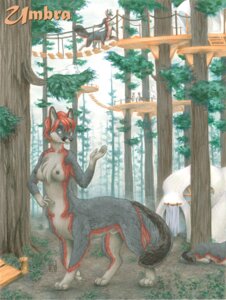 Rating: Explicit Score: 0 Tags: animal_genitalia black_body black_fur blue_eyes breasts bridge canid canine casual_nudity chakona_space detailed_background digitigrade duo e621 fully_sheathed fur genitals gesture grey_body grey_fur gynomorph intersex intersex_taur kacey looking_at_viewer lying mammal nipples nude nude_intersex nude_taur nudist plant quadruped red_body red_fur sheath smile tail taur tent tree treetop_village village walking waving wood User: bunchy7s