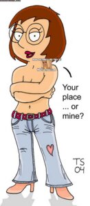 Rating: Explicit Score: 0 Tags: 1girls 2004 2d blue_jeans breasts brown_hair covering_breasts english_text family_guy female female_only glasses high_heels human lipstick looking_at_viewer meg_griffin navel no_bra red_lipstick rule34 solo talking talking_to_viewer text tommy_simms topless watermark white_background User: bunchy7s