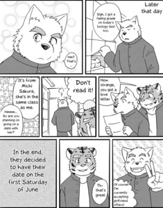 Rating: Safe Score: 0 Tags: anthro black_bars canid canine canis comic countershading dialogue domestic_dog duo e621 english_text felid fruitz greyscale hard_translated letter letterbox male mammal monochrome pantherine text third-party_edit tiger translated translation_edit User: bunchy7s