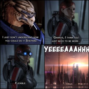 Rating: Safe Score: 0 Tags: 1:1 alien armor bioware city cityscape comic commander_shepard csi:_miami digital_media_(artwork) duo e621 electronic_arts english_text facial_markings female female_shepard garrus_vakarian head_markings human humor male mammal mandibles markings mass_effect n7 not_furry pun skyline space_marine text turian unknown_artist what User: bunchy7s