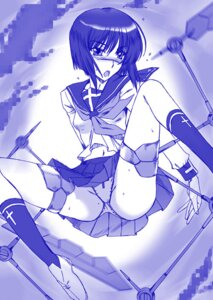 Rating: Questionable Score: 0 Tags: blue_theme bob_cut busou_renkin clothing female hanzaki_jiro hanzaki_jirou monochrome panties rule34 school_uniform skirt solo tsumura_tokiko underwear valkyrie_skirt User: bunchy7s