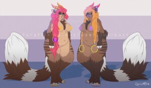 Rating: Questionable Score: 0 Tags: 2014 anthro big_breasts breasts distracting_watermark duo e621 felid female fur hair hi_res lexibutt looking_at_viewer mammal nipples nude sibling_(lore) sister_(lore) sisters_(lore) slightly_chubby smile stripes tuft twins_(lore) watermark User: bunchy7s