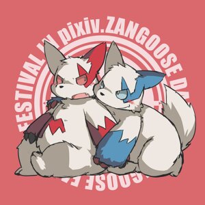 Rating: Safe Score: 0 Tags: 1:1 ambiguous_gender blue_body blue_eyes blue_fur blush duo e621 fur generation_3_pokemon kui markings nintendo pokemon pokemon_(species) red_eyes red_markings shiny_pokemon sitting slightly_chubby tail teeth white_body white_fur zangoose zangoose_day User: bunchy7s