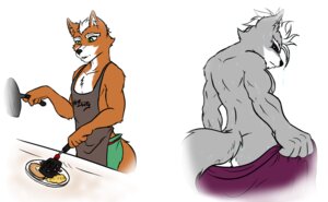 Rating: Questionable Score: 0 Tags: anthro apron biceps butt canid canine canis chest_tuft clothing duo e621 fox fox_mccloud fur male mammal muscular nintendo nude orange_body orange_fur pecs rath_raholand standing star_fox tuft wolf wolf_o'donnell User: bunchy7s Rating: Questionable Score: 0 Tags: anthro apron biceps butt canid canine canis chest_tuft clothing duo e621 fox fox_mccloud fur male mammal muscular nintendo nude orange_body orange_fur pecs rath_raholand standing star_fox tuft wolf wolf_o'donnell User: bunchy7s