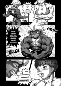 Rating: Questionable Score: 0 Tags: abs athletic bianca_(pokkuti) biceps big_muscles bodily_fluids butt clenched_teeth comic duo e621 english_text fangs felid female flexing front_view greyscale growth hi_res human humanoid ludya male mammal monochrome muscle_growth muscular muscular_female nude pecs pokkuti rear_view standing sweat tail teeth text User: bunchy7s