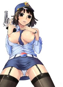 Rating: Explicit Score: 0 Tags: 1girls breasts female garter_straps gun handgun mascot miniskirt necktie necktie_between_breasts panties police_uniform policewoman posuni revolver rule34 seoul_metropolitan_police_agency upskirt weapon User: bunchy7s