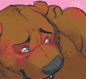 Rating: Questionable Score: 0 Tags: anthro bear black_nose blue_eyes blush body_blush brown_body brown_fur butt butt_blush butt_slap digital_media_(artwork) e621 fur looking_back male mammal nastyspook nude pink_background reddened_butt simple_background slap slightly_chubby solo spanking teeth User: bunchy7s
