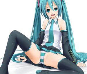 Rating: Explicit Score: 0 Tags: 1girl aqua_eyes aqua_hair arm_support black_legwear black_thighhighs blouse boots detached_sleeves eto female green_panties hatsune_miku headset leaning_back long_hair looking_at_viewer miniskirt necktie open_mouth panties pleated_skirt rule34 simple_background sitting skirt sleeveless smile solo spread_legs striped striped_panties thigh_boots thighhighs tied_hair twintails underwear very_long_hair vocaloid white_background User: bunchy7s