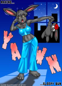 Rating: Questionable Score: 0 Tags: 2004 anthro camel_toe clothed clothing detailed_background digital_media_(artwork) e621 eyewear female glasses inside lagomorph leporid mammal max_blackrabbit maxine_blackbunny night open_mouth plushie rabbit sky sleepwear solo star starry_sky stretching tired yawn User: bunchy7s