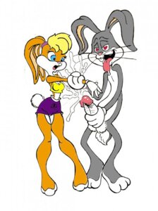 Rating: Explicit Score: 0 Tags: anthro balls blonde_hair bodily_fluids bugs_bunny clothing colored cum cumshot duo e621 ejaculation erection female genital_fluids genitals hair lagomorph leporid lola_bunny looney_tunes male mammal open_mouth orgasm penis rabbit simple_background tongue virtigogun warner_brothers User: bunchy7s
