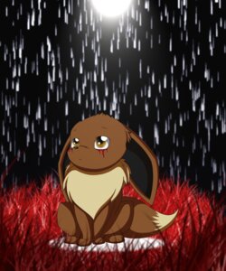 Rating: Safe Score: 0 Tags: 2012 abandon_lonliness ambiguous_gender archived_source blood blood_from_eye bodily_fluids brown_body brown_eyes brown_fur canid canine creepypasta crying crying_blood e621 eevee feral fur generation_1_pokemon grass hi_res lonliness looking_up mammal nintendo outside plant pokemon pokemon_(species) raining red_grass sad solo tears yorialu User: bunchy7s