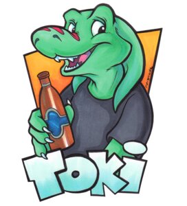 Rating: Safe Score: 0 Tags: 2011 alcohol anthro beer beverage bottle character_badge_(artwork) clothed clothing container e621 fangs green_body holding_bottle holding_container holding_object lizard looking_at_viewer male marymouse open_mouth reptile scalie simple_background smile solo stripes teeth toki_(character) white_background User: bunchy7s Rating: Safe Score: 0 Tags: 2011 alcohol anthro beer beverage bottle character_badge_(artwork) clothed clothing container e621 fangs green_body holding_bottle holding_container holding_object lizard looking_at_viewer male marymouse open_mouth reptile scalie simple_background smile solo stripes teeth toki_(character) white_background User: bunchy7s