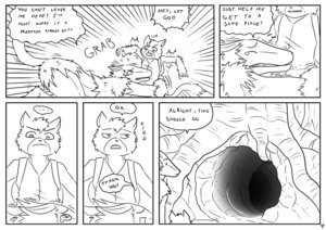 Rating: Questionable Score: 0 Tags: anthro black_and_white bodily_fluids caan_(james_howard) cave chimera clothing comic crying den dialogue digital_drawing_(artwork) digital_media_(artwork) domestic_cat duo e621 english_text felid feline felis hybrid james_howard kit_(james_howard) line_art male mammal monochrome multiple_scenes plant scared sergal shaking tail tears text tree trembling wood User: bunchy7s