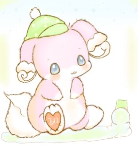 Rating: Safe Score: 0 Tags: 2012 ambiguous_gender audino big_ears clothing e621 fluffy fluffy_tail generation_5_pokemon hat headgear headwear looking_at_viewer nintendo pink_body pokemon pokemon_(species) robelty sitting smile solo tail User: bunchy7s