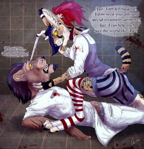 Rating: Explicit Score: 0 Tags: anthro blood bodily_fluids duo e621 english_text felid feline female gore imminent_death lilith_(oliverfox) lilithmincemeat lion male mammal mincemeat oliverfox pantherine serval tail text User: bunchy7s