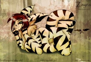 Rating: Questionable Score: 0 Tags: breasts chest_tuft detailed_background e621 elti7 female forest fur green_eyes hair looking_at_viewer lying nude outside plant red_hair smile solo tail tree tuft wood zayra User: bunchy7s